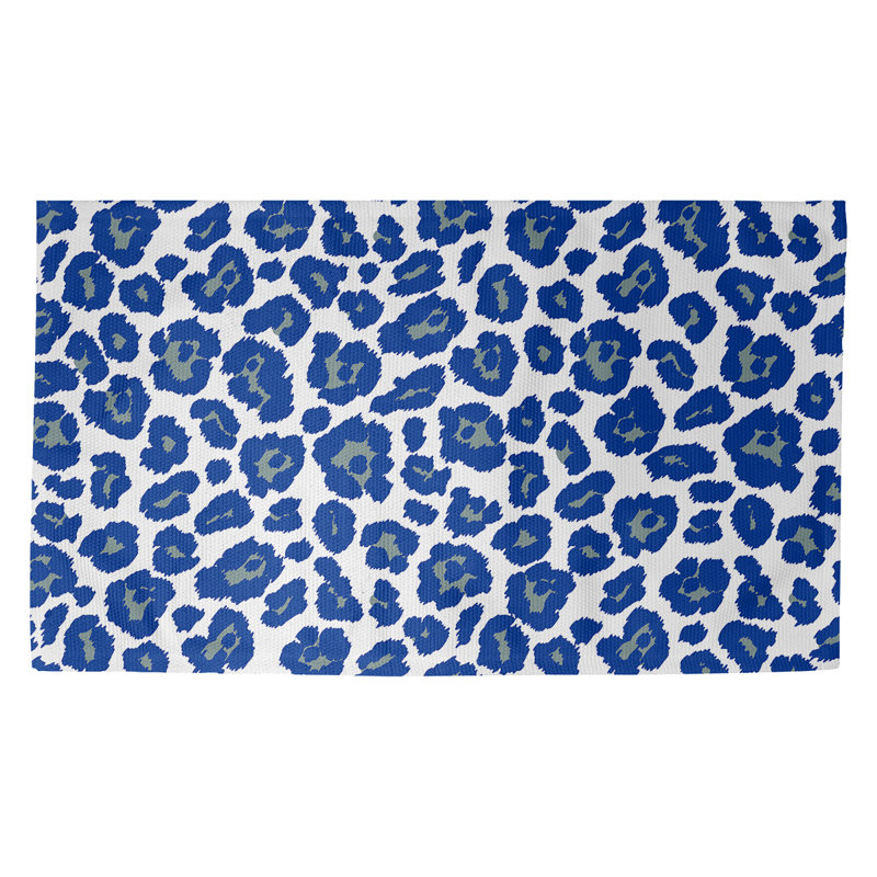 Tapis blanc / bleu Dallas, Rectangle 3 pi x 5 pi