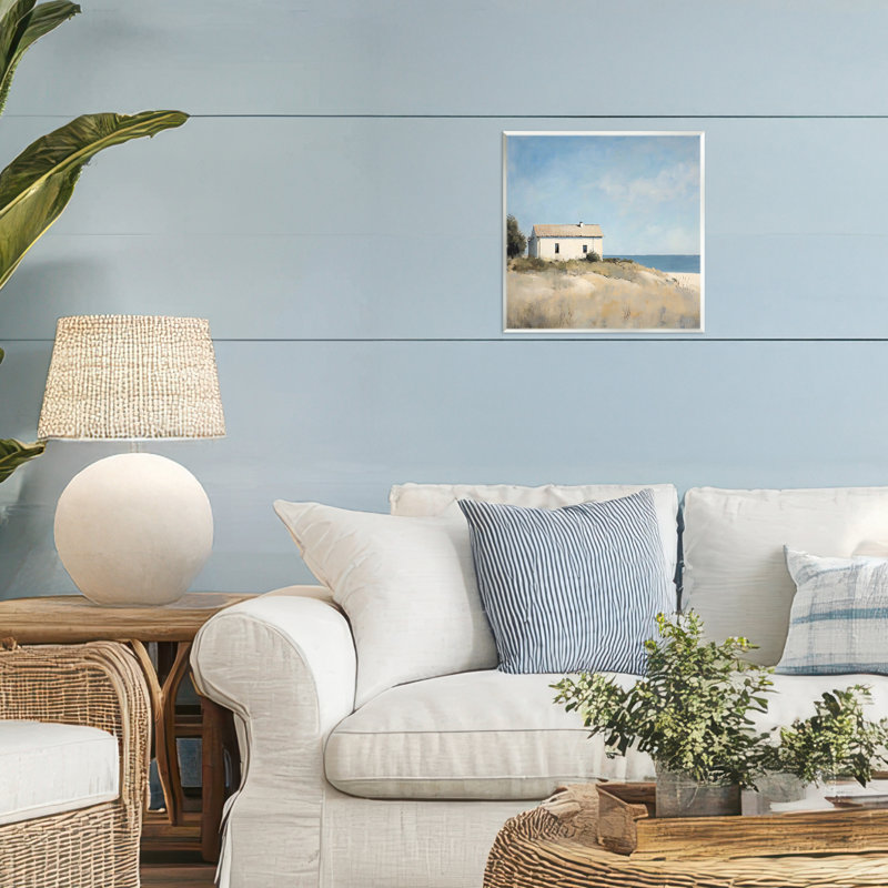 Simple Beach House on Dunes Wall Plaque, design by Creative Studio