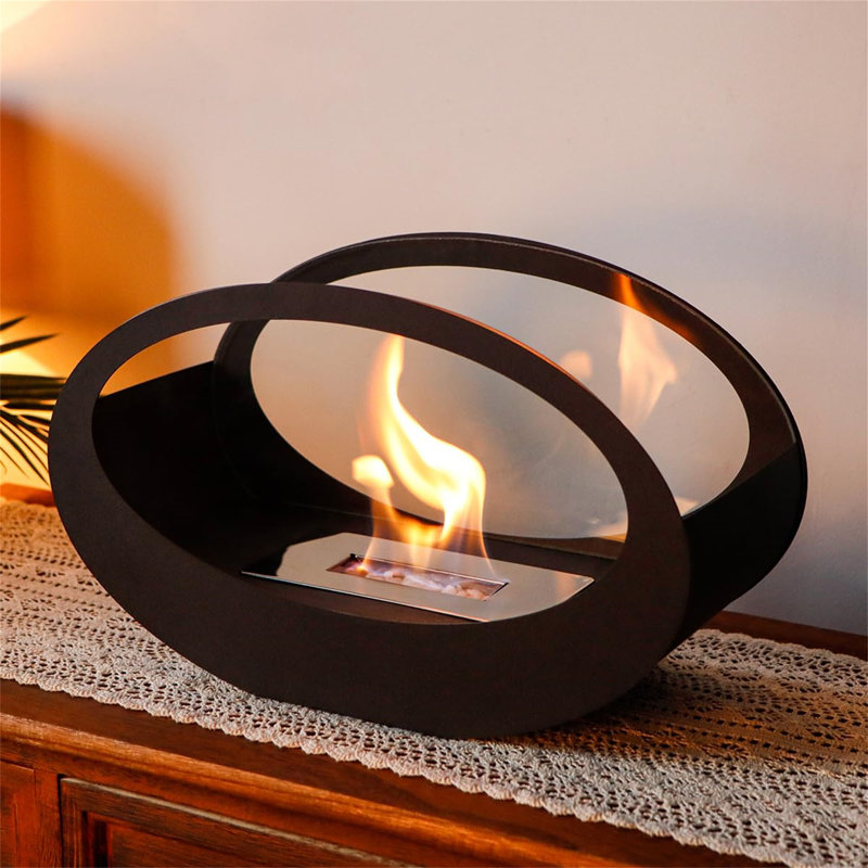 Bio-Ethanol Tabletop Fireplace with Flame Guard