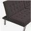 Structure en bois, pieds en acier inoxydable, futon, canapé-lit espresso-9826601