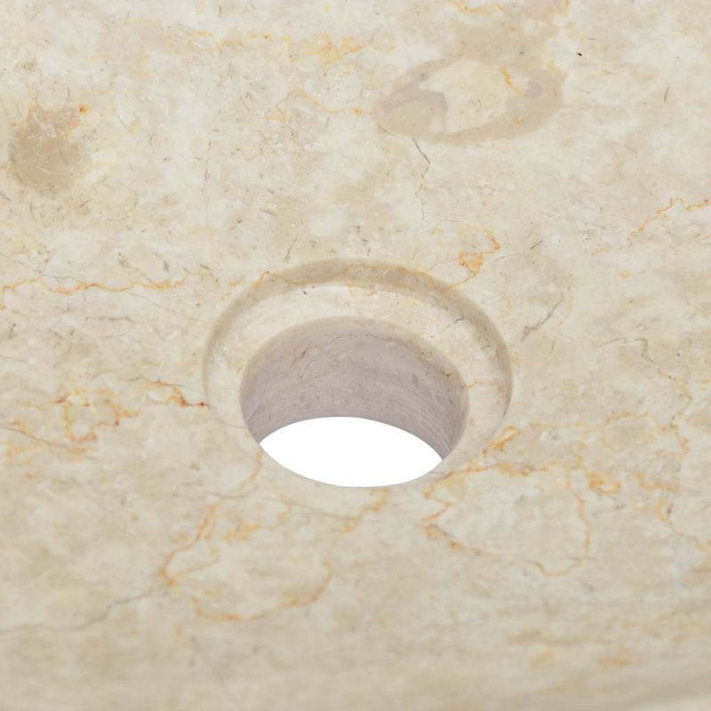 Borough Wharf Traynor 500mm L x 350mm W Marble Rectangular Sink, Cream