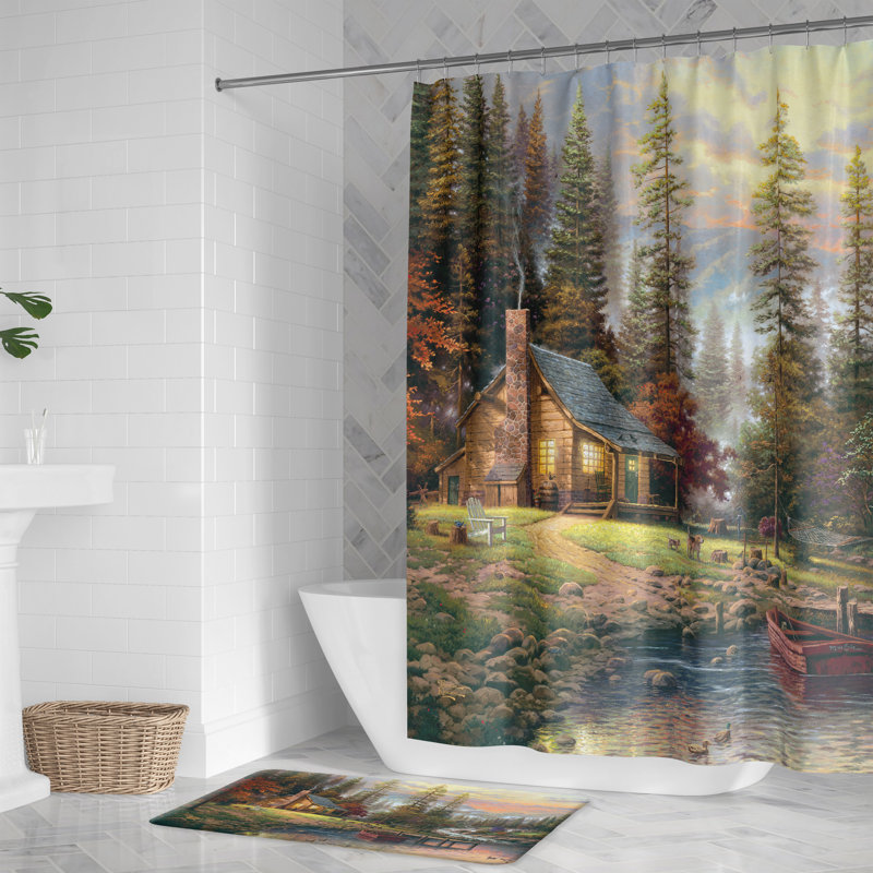 Rideau de douche en polyester
