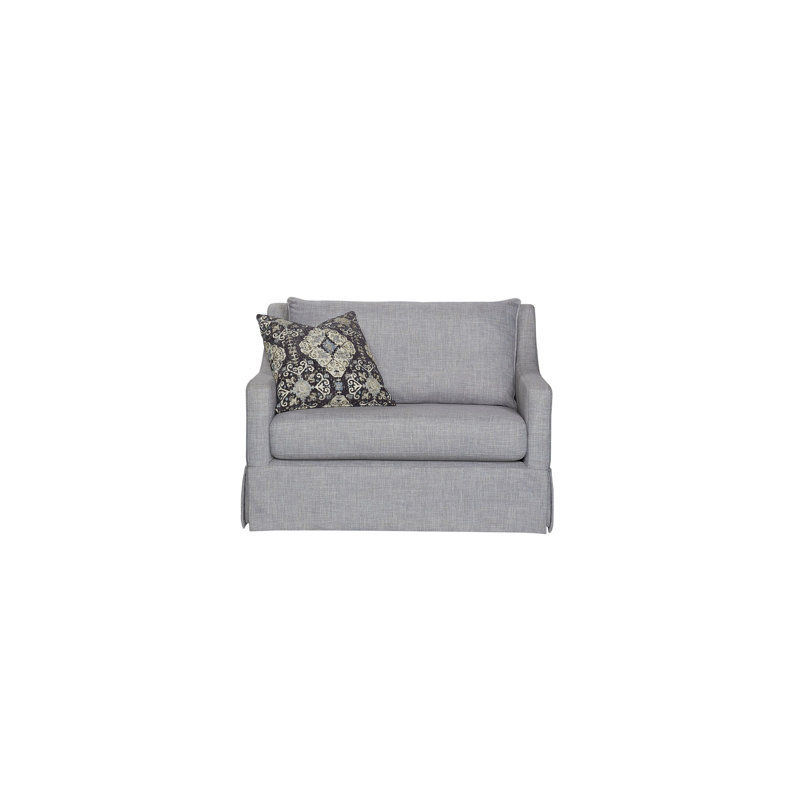 Haley Upholstered Chair and 1/2 with Pillow, Gray