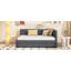Lit de jour rembourré avec base de canapé-lit sans sommier, tissu en lin-825280836-825280835