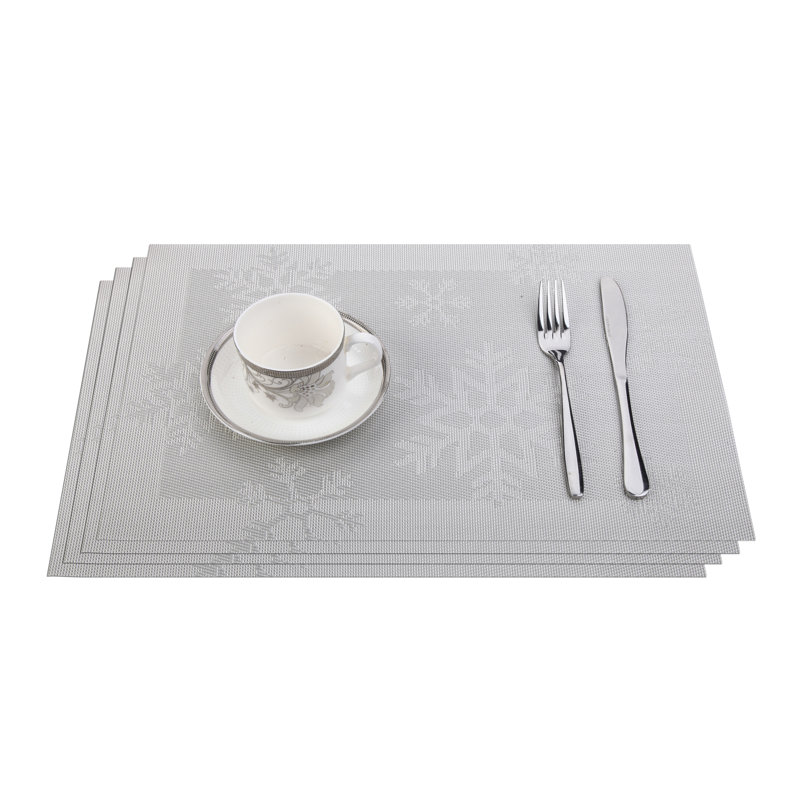 Ensemble de napperons 4 pièces Beyah, gris