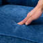 Fauteuil confortable bleu, rembourrage en éponge épaisse, style rétro, utilisation polyvalente avec revêtement bleu, épais, réglable, confortable