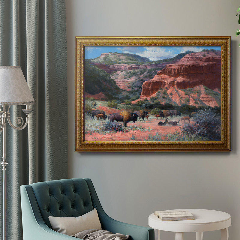 Caprock Canyon - Peinture sur toile encadrée, H 24 po x l 36 po