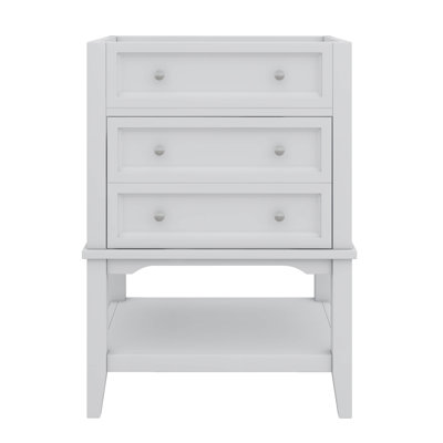 Base de meuble-lavabo sans lavabo 24 po avec tiroir et tablette ouverte pour le rangement