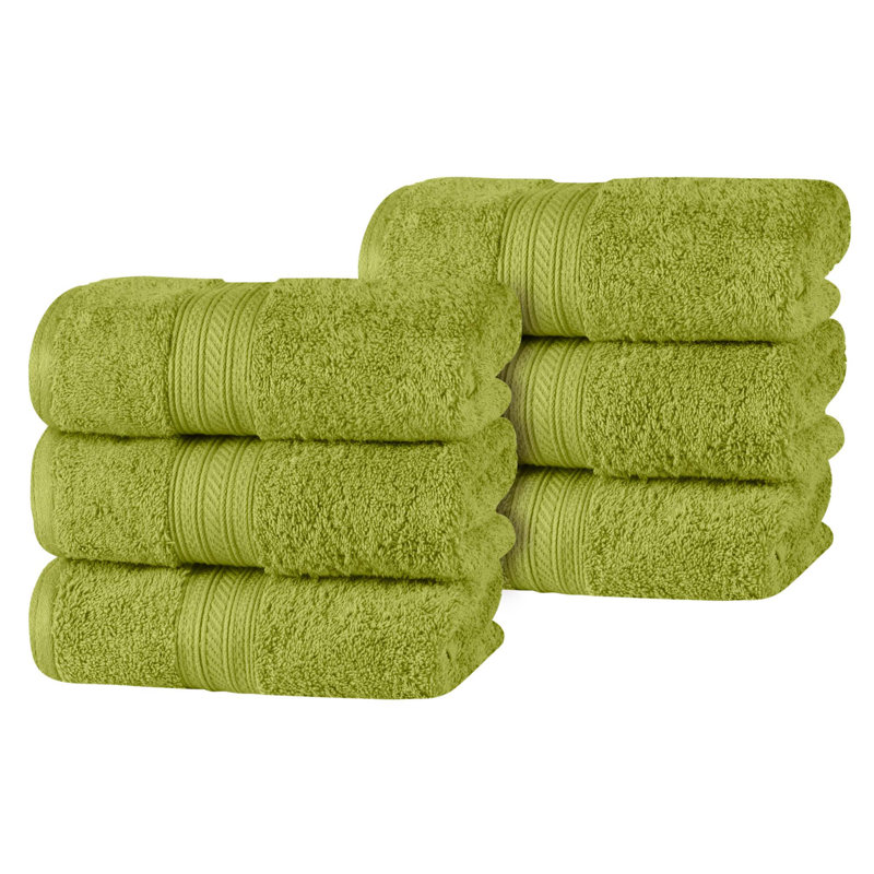 Cotton Plush Soft Highly-Absorbent Heavyweight Luxury Hand Towel, Green Essence