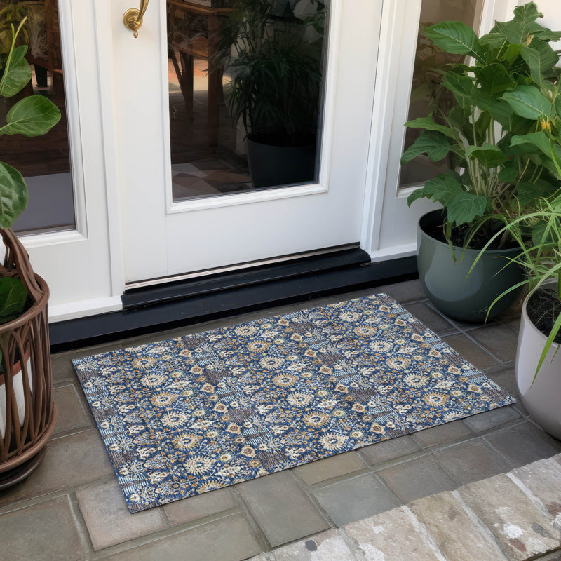 Machine Washable Indoor/Outdoor Gursevak ACN2251 Global Rug, Rectangle 1'8" x 2'6"