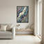 Art abstrait sur toile abstraite à vagues ondulées bleu sarcelle et rose-133510851
