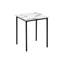Ensemble de tables basses 3 pièces avec dessus en marbre blanc et structure en métal noir