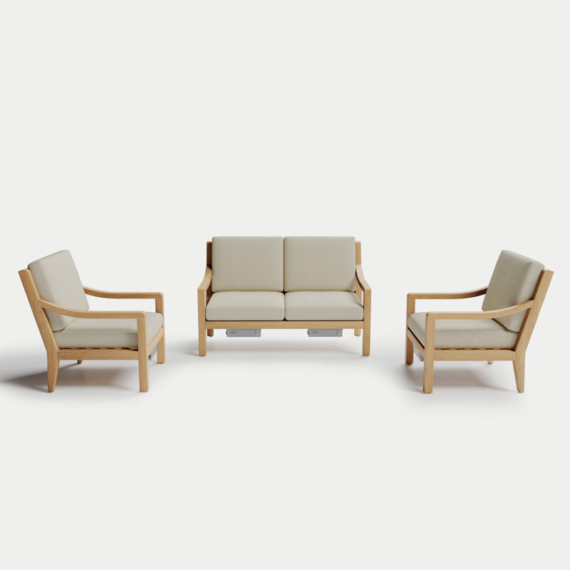 Solerno Heated Loveseat Set, Eggshell