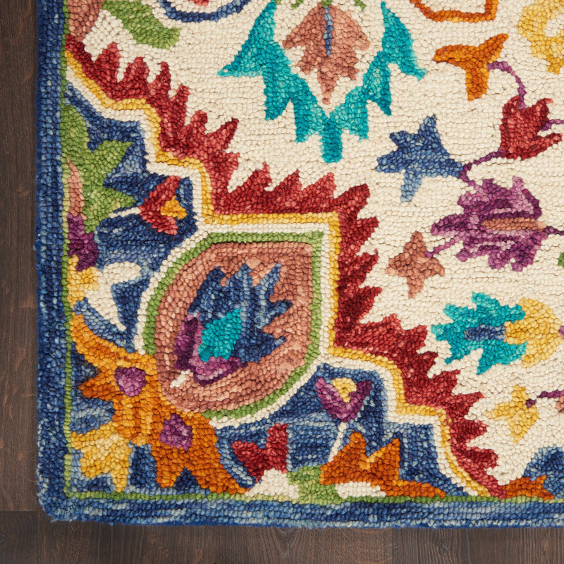 Multicolor 8' x 10' Handmade Wool Tufted Area Rug