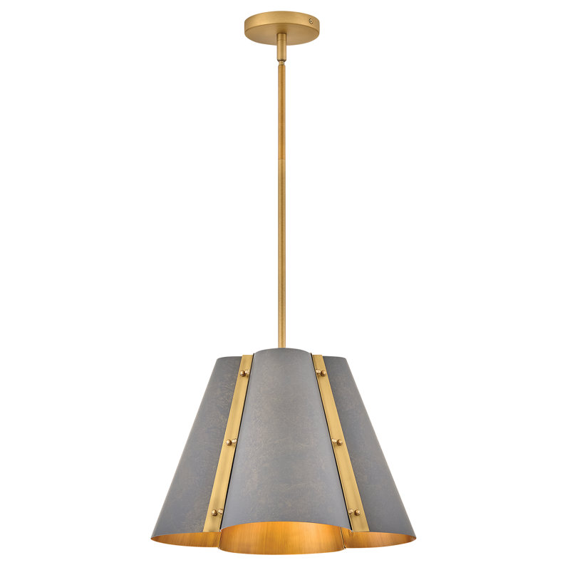 Luminaire suspendu moyen Hinkley Bowman, 1, L 16 po, Bronze ardoise