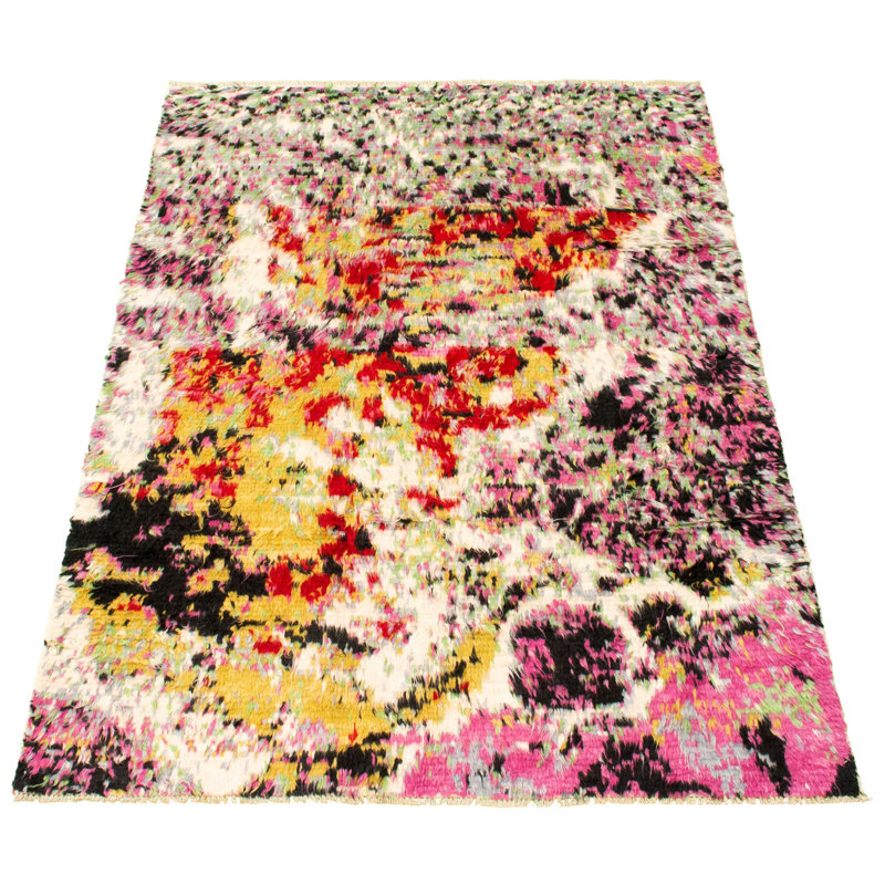 Tapis unique en laine noué à la main 5 pi 5 po x 7 pi 10 po nouvel âge Fjodor
