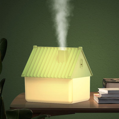 Humidificateur USB avec veilleuse de nuit, humidification par jet de grande capacité de 1,0 à 2,5, alimentation directe USB (sans pile), aromathérapie silencieuse pour la maison, bureau de chambre à coucher, veilleuse