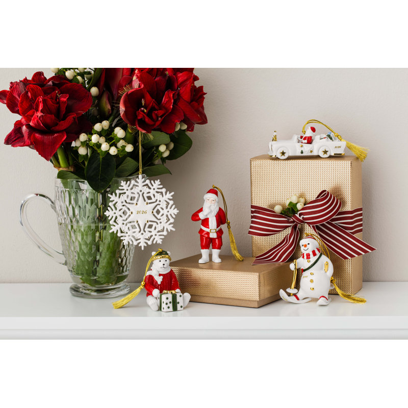 Villeroy & Boch - Christmas Classics Ornament Christmas Snowflake 2026 Gold, Limited, Premium Porcelain Christmas Decoration