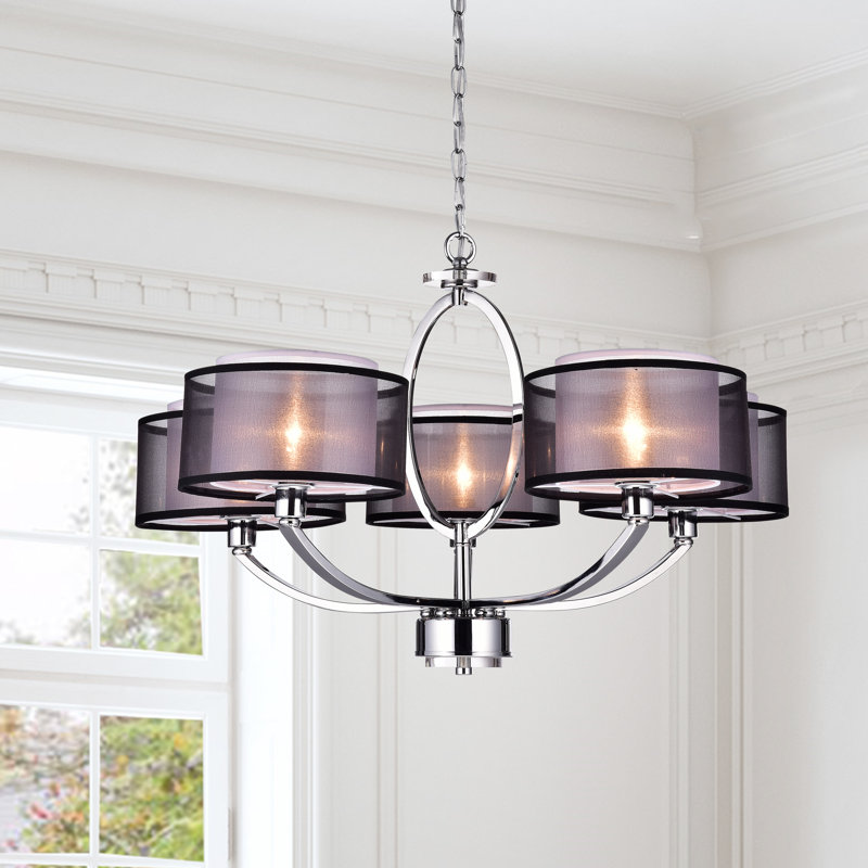 Lustre tambour unique à 5 lumières Catia