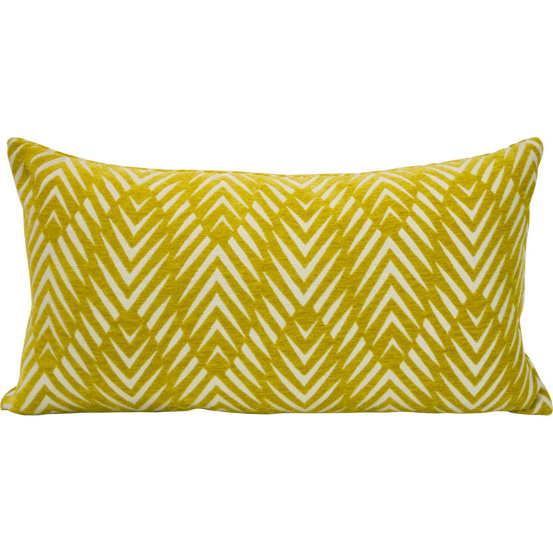 Urban Loft Chevron Feather Reversible Throw Pillow, Yellow