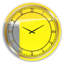 Gris et jaune bleu abstrait - horloge murale moderne-50581989