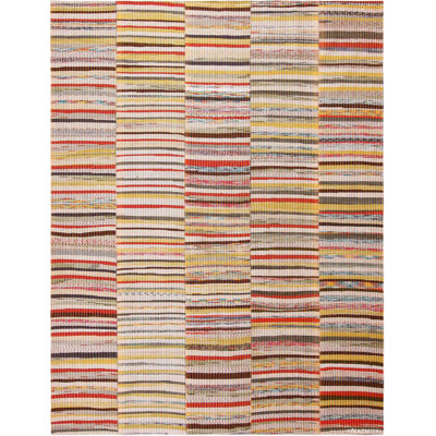 Tapis moderne en couleurs chaudes