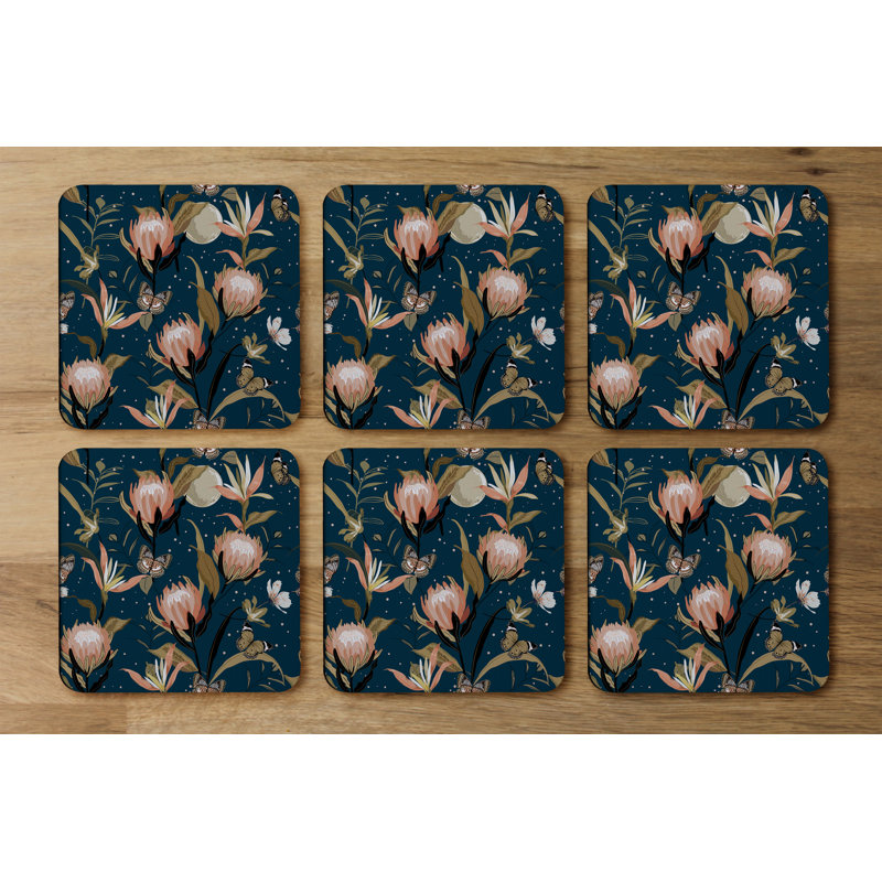 Square 6 Piece Coaster Set