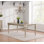 Michalia 84" Contemporary Rectangular Extendable Dining Table with Butterfly Leaf and Bubble-Shaped Legs