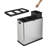 Steel Open Multi-Compartments Trash & Recycling Bin-50122086-50122085