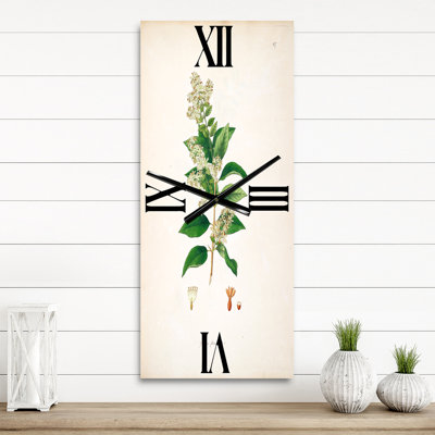 Horloge murale rétro Vintage Botanicals