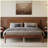 Mid-Century Modern Queen Platform Bed Frame with Angled Headboard, Walnut