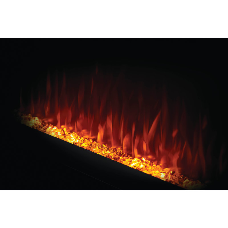 Purview Recessed Wall Mounted Electric Fireplace, 21.4" H x 72" W