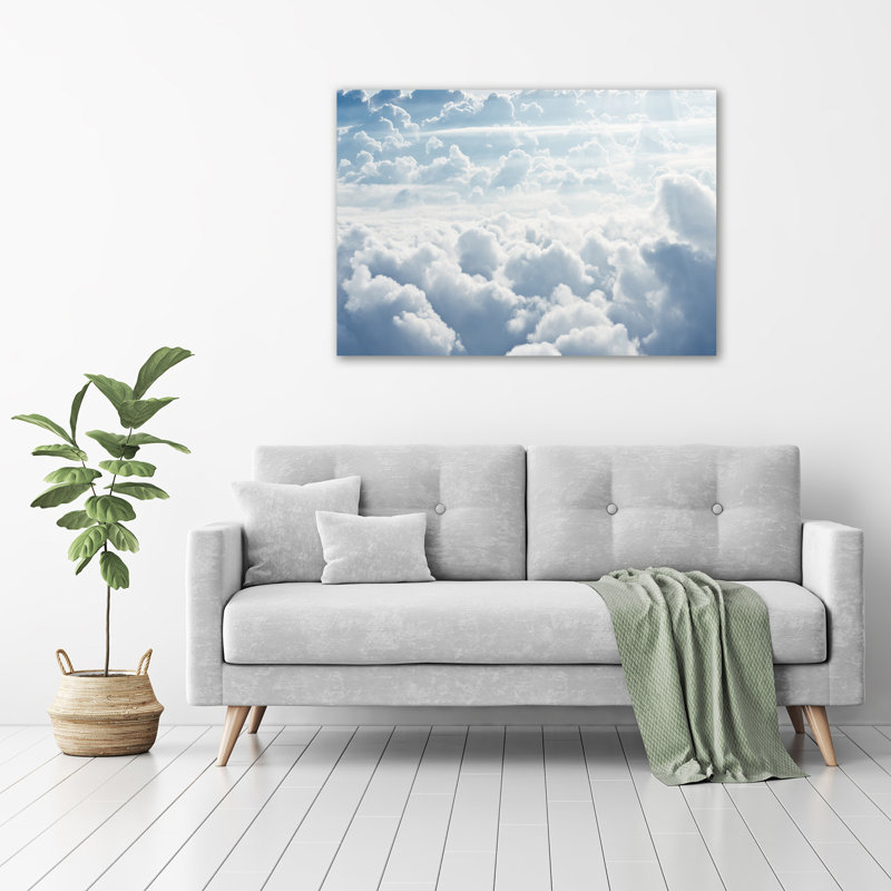 Clouds From A Bird's Eye View - No Frame Print on Glass