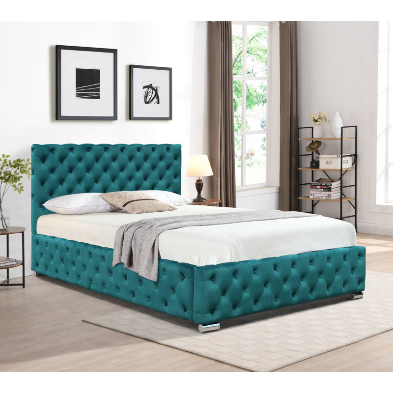 Ademaro Upholstered Bed, Green
