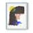 Blue Single Picture Framed