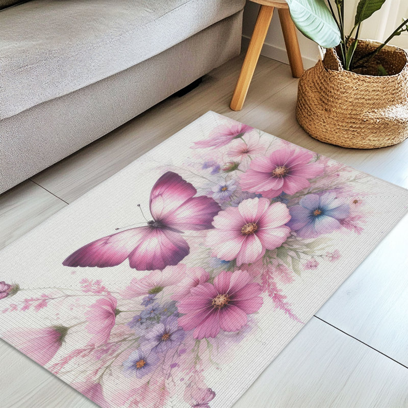 Tapis tressé Flowered Flutters, Rectangulaire 3 pi x 5 pi