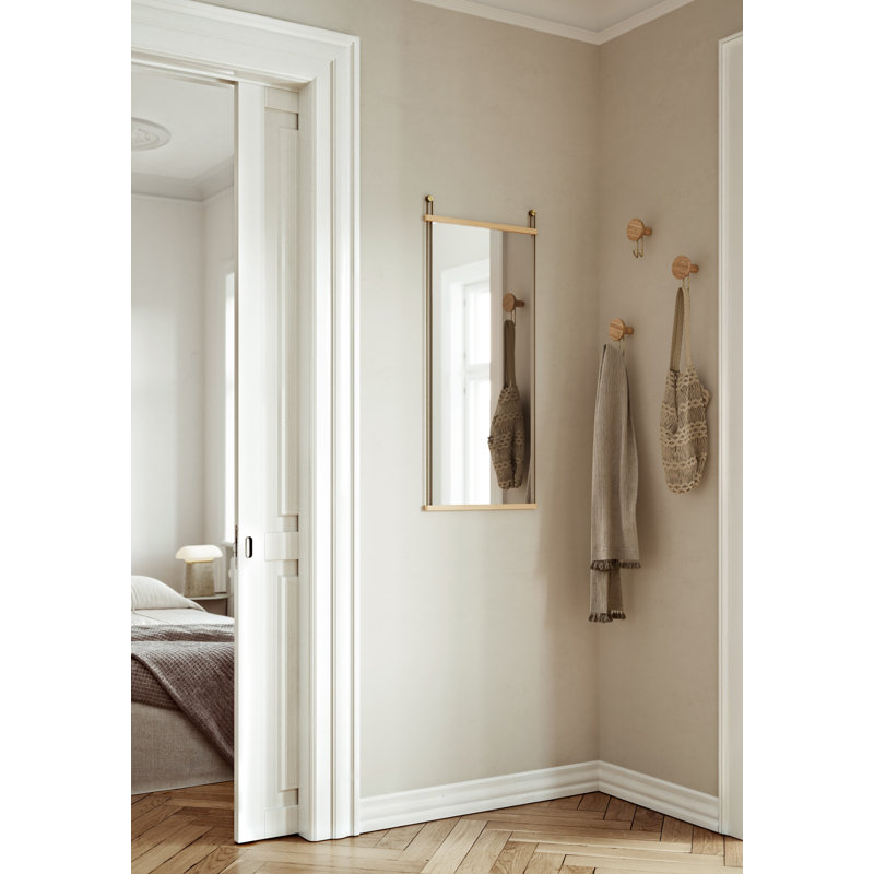 Around Wall Hanger (Small), Oak/Satin Brass