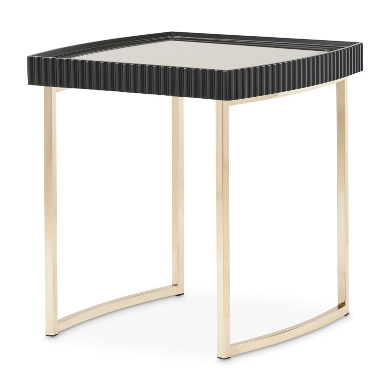 Lisbon End Table, Silken Matte Black