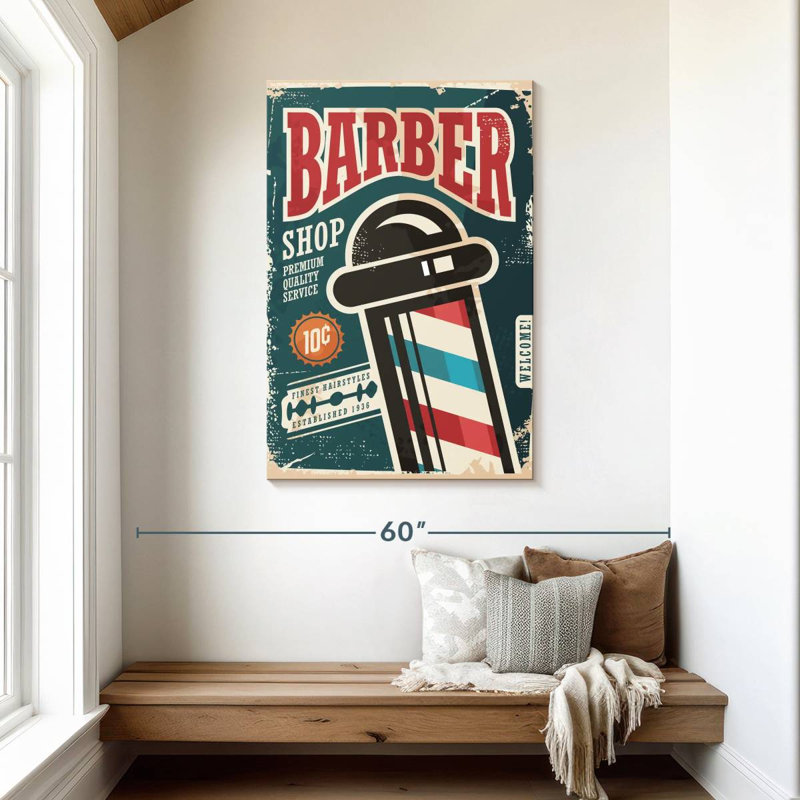 Barber Poster, 45" H x 30" W
