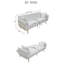 Causeuse-lit convertible avec accoudoirs réglables et pieds dorés Modern Modern-126317234