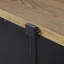 2 Drawer Nightstand With USB In Latte Finish With Metal Base