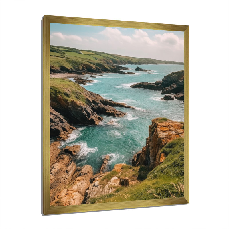 Coastal Horizons VI - Impression, H 44 po x l 34 po x P 1,5 po, Cadre doré à une seule photo
