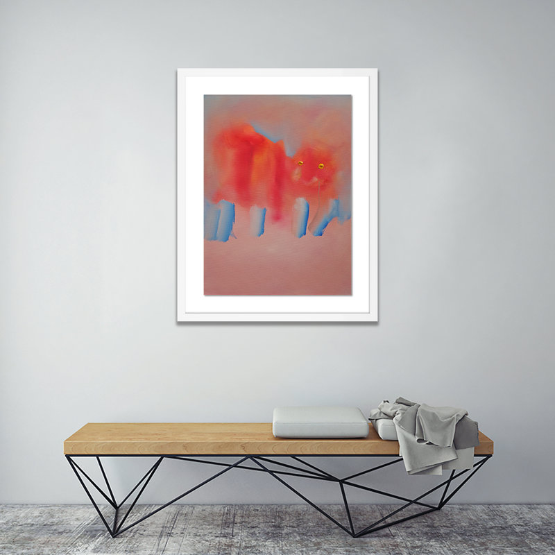 Tiger Print by Charles Stuart, White, 24" H x 19" W x 1.5" D
