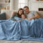 Striped Plush Lightweight Throw Blanket, Ultra Soft & Cozy for Sofa Couch Bed, Machine Washable-125310129-125310137