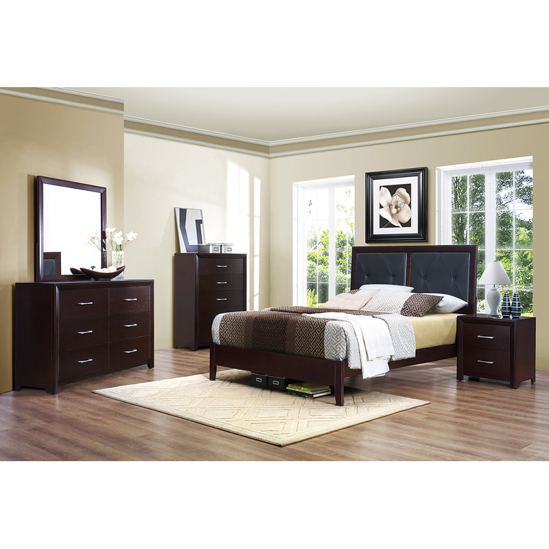 Lit plateforme tapissier Edina, Grand