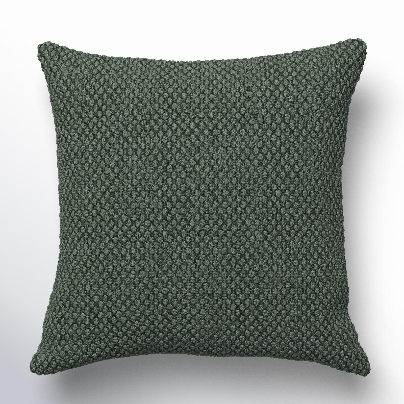 Saskia Embroidered Throw Pillow, Olive Green
