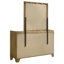 Commode 6 tiroirs en chêne avec miroir