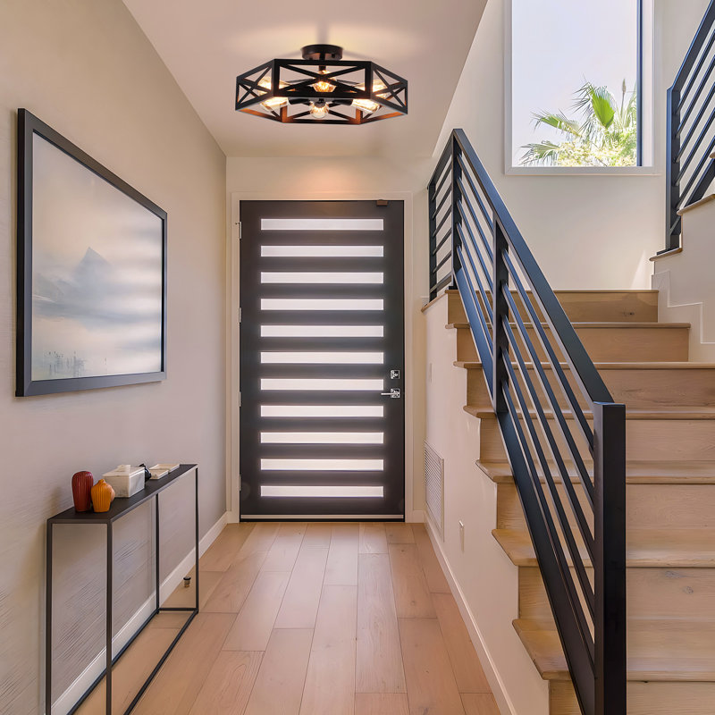 Plafonnier encastré 6 lumières Bonnyrigg, Noir mat