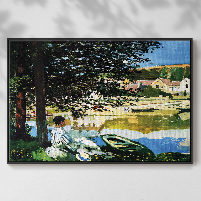 Monet sur toile, Noir, H 25 po x l 17 po x P 2 po