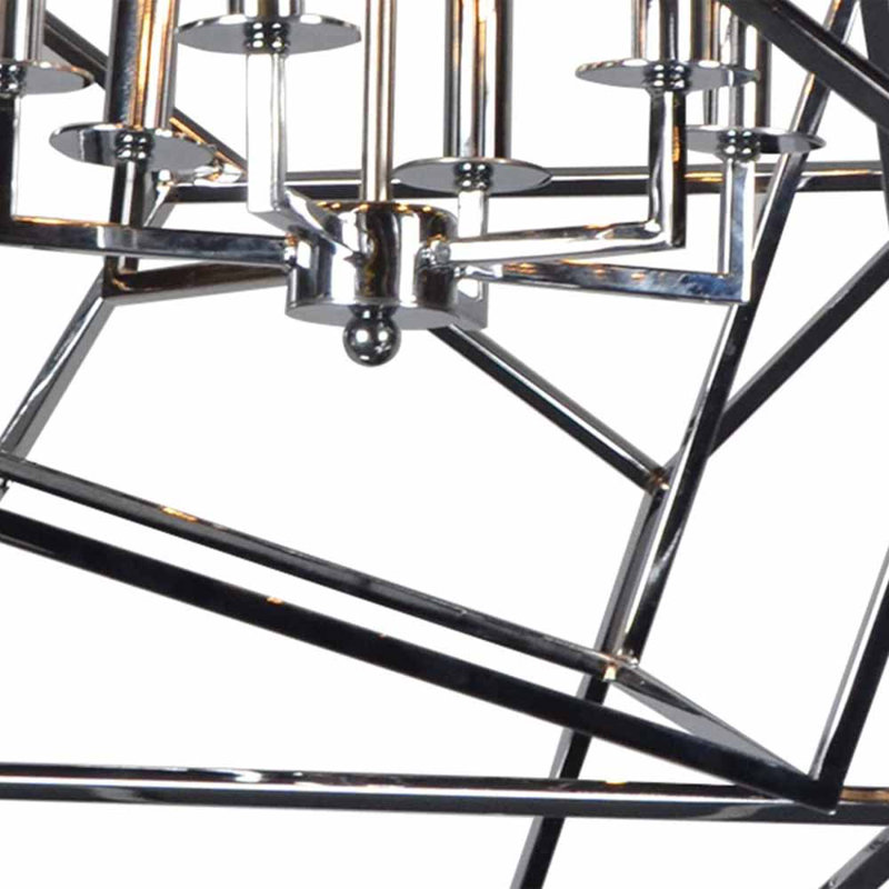 Maylene 6 - Light Dimmable Geometric Chandelier, Chorme